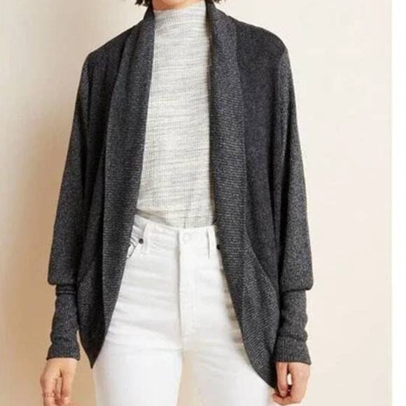 Maeve Ingrid Cocoon Cardigan Anthropologie Sweater Gray Marled Size Small - Picture 1 of 7
